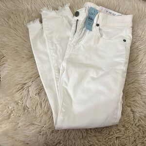 NWT Loft mid-rise White Skinny Crop Jeans